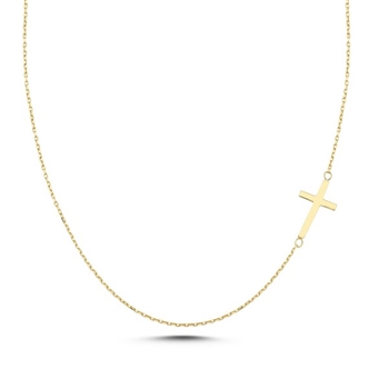 MELFIA Halskette mit Kreuz 14kt. Gold 42+3cm